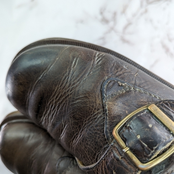 Vtg Dr Martens Shoe Womens 9.5 Leather Monk Strap Buckle Made England Oxford Y2K - Picture 9 of 14